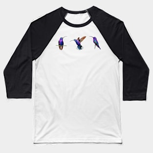 Violet Saberwing Hummingbirds in Watercolor Baseball T-Shirt